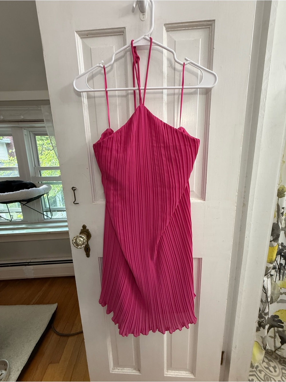 Old Navy Pink Pleated Halter Dress